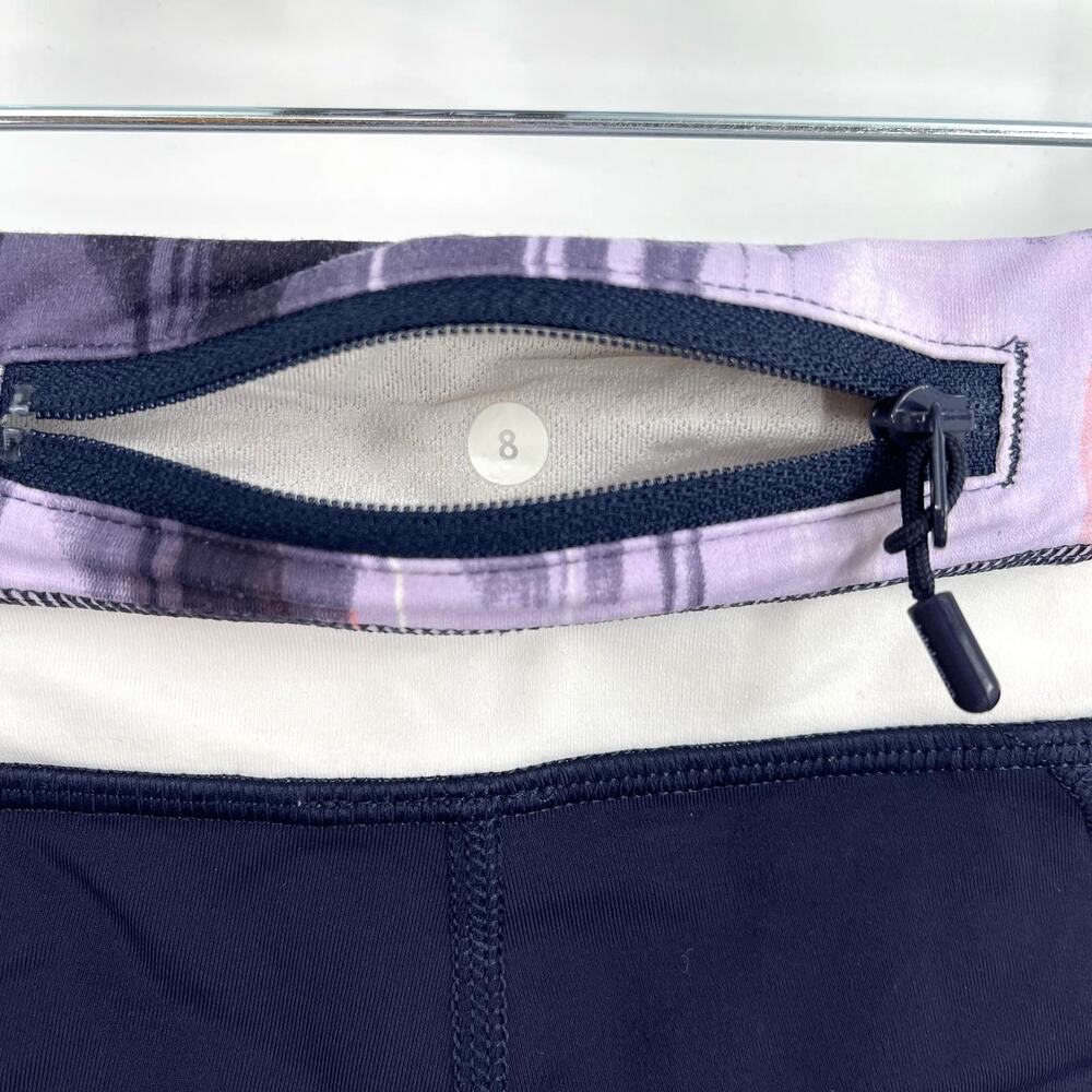 Lululemon Run Inspire Crop II Leggings Size 8 Deep Indigo - Picture 4 of 6